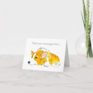 Cartão The Wishing Corgi Card