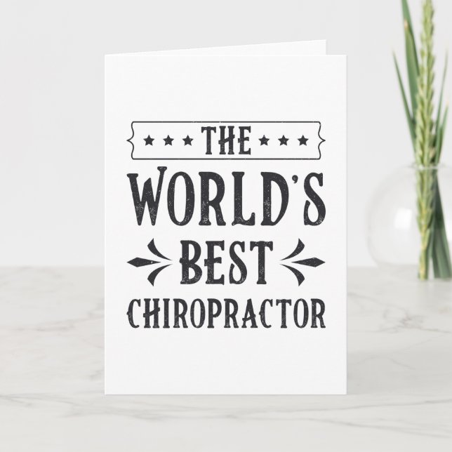 Cartão The World's Best Chiropractor Chiropractic Spine (Frente)