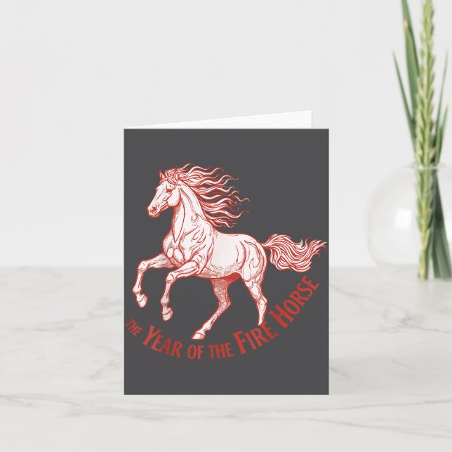 Cartão The Year Of The Fire Horse 2026 Celebration  (Frente)