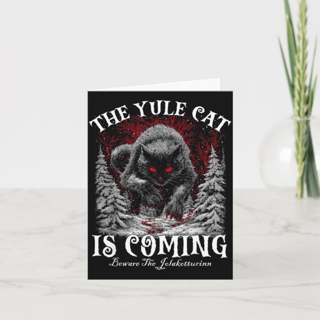 Cartão The Yule Cat Is Coming  (Frente)