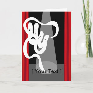 Cartão Theatre Stage with Mask Greeting Card