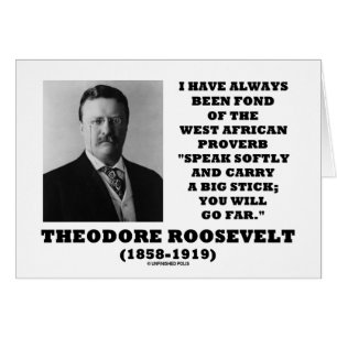 Cartão Theodore Roosevelt West African Proverb Stick