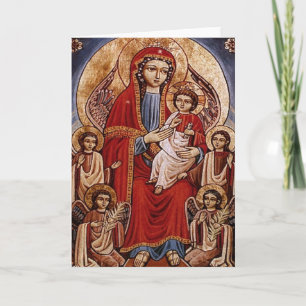 Cartão Theotokos com criança do cristo
