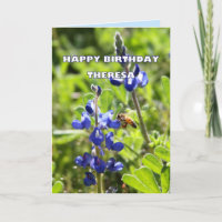Theresa Texas Bluebonnet Happy Birthday