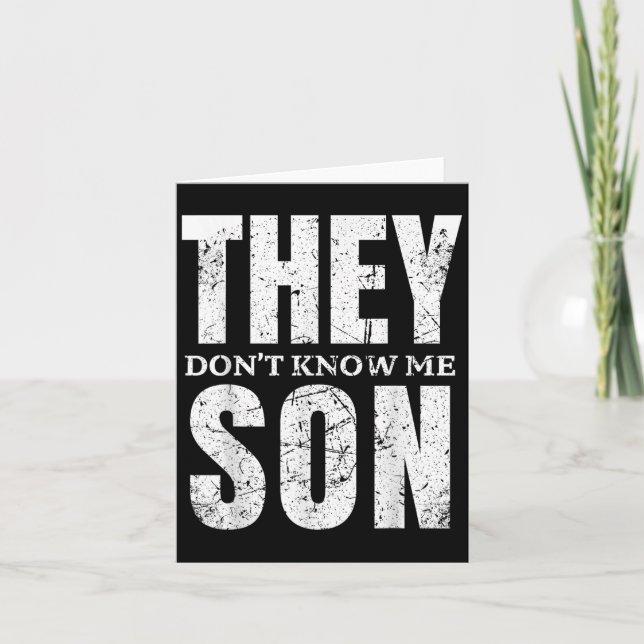 Cartão They Dont Know Me Son Bodybuilder Workout Gym Moti (Frente)