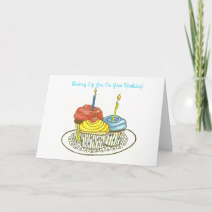 Cartão Think Of You Happy Birthday Card