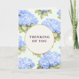 Cartão Thinking of You Card | Blue Hydrangea Floral