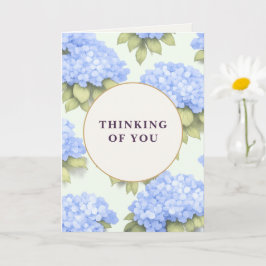 Cartão Thinking of You Card | Blue Hydrangea Floral