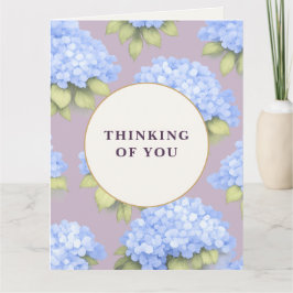 Cartão Thinking of You Card | Blue Hydrangea Floral