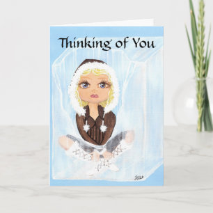 Cartão Thinking of You Eskimo in Ice Quantum Cutie