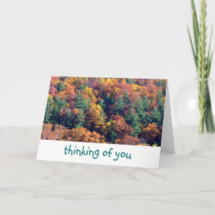 Cartão "Thinking Of You"/Fall Colors/ earthtones