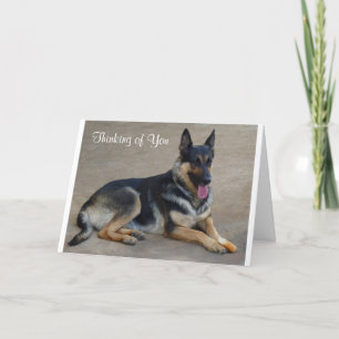 Cartão Thinking of You German Shepherd Dog Greeting Card