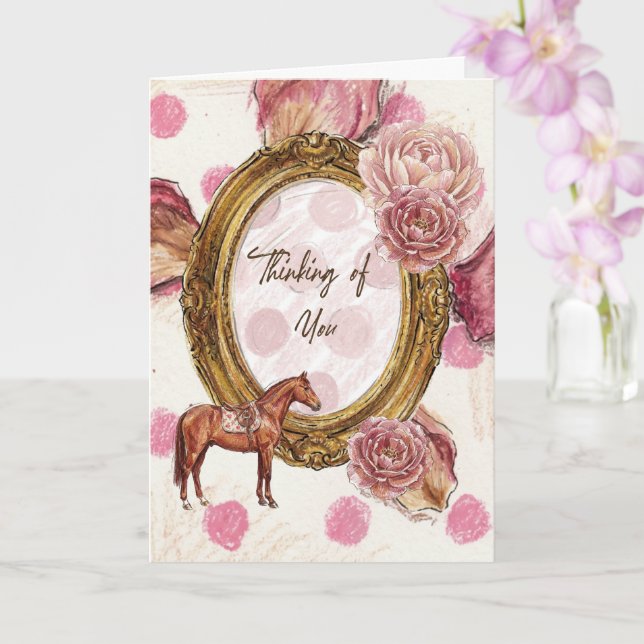 Cartão Thinking of You Horse (Orquídea)