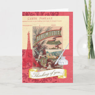 Cartão Thinking of You Parisian Collage