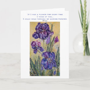 Cartão Thinking of You Poetry Floral Art Card