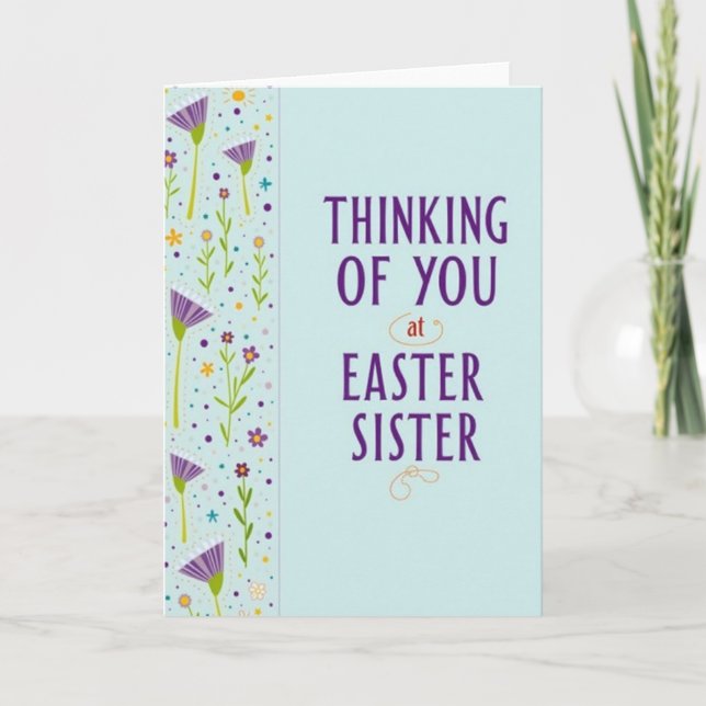 Cartão Thinking Of You Sister Card (Frente)