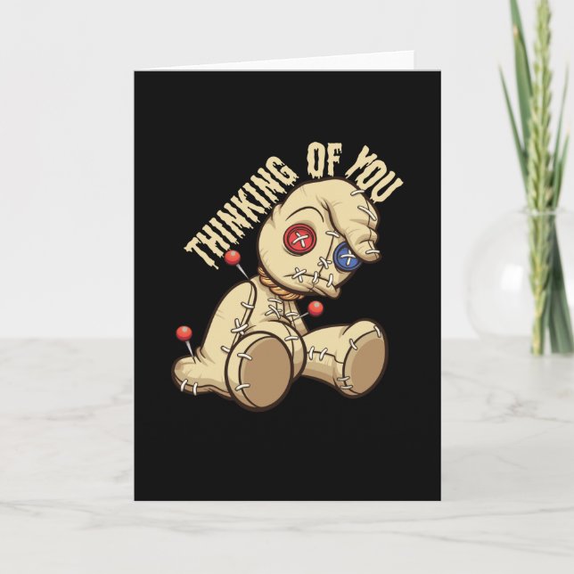 Cartão Thinking Of You Voodoo Doll Voodoo (Frente)
