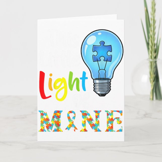 Cartão This Little Light Of Mine Autism Awareness Support (Frente)