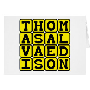 Cartão Thomas Alva Edison, inventor americano