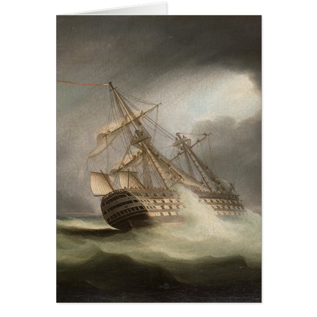 Cartão Thomas Buttersworth - H.M.S. 'Vitória' (Frente)