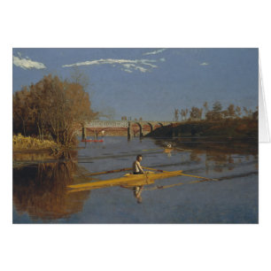 Cartão Thomas Eakins - os Sculls do solteiro do campeão