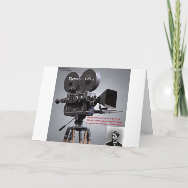 Cartão Thomas Edison "Mais Uma Vez" (Frente)