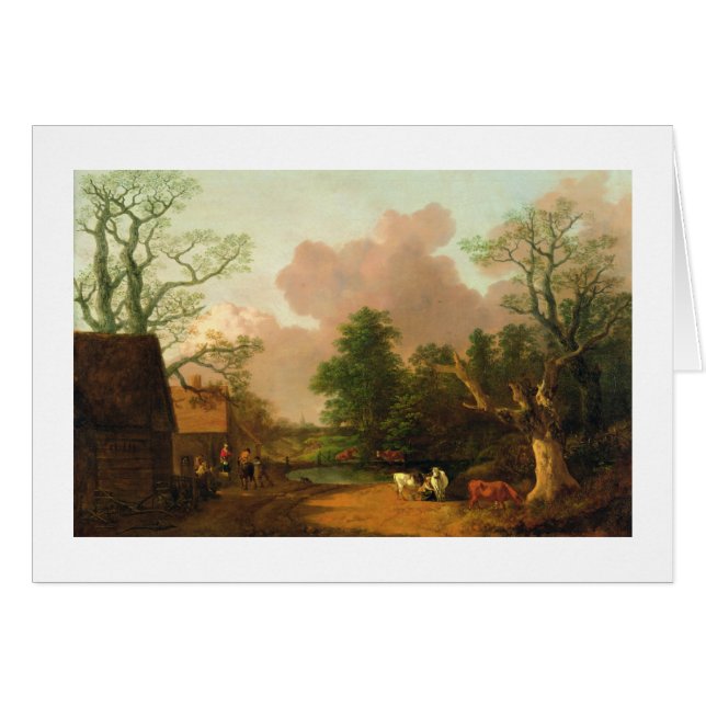 Cartão Thomas Gainsborough | uma paisagem com figuras, Fa (Frente Horizontal)