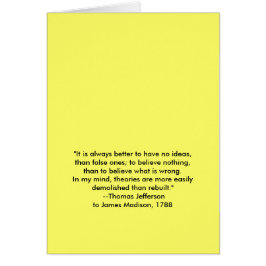 Cartão Thomas Jefferson - É sempre melhor