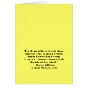 Cartão Thomas Jefferson - É sempre melhor