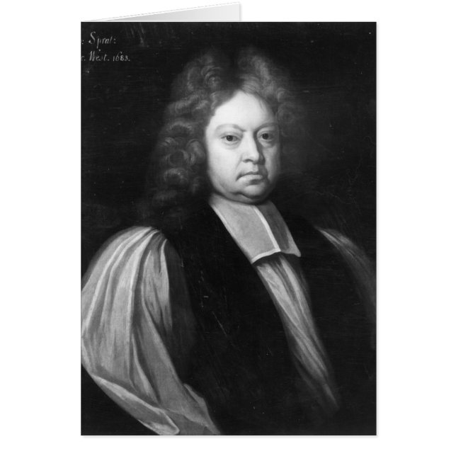 Cartão Thomas Sprat, 1683 (Frente)