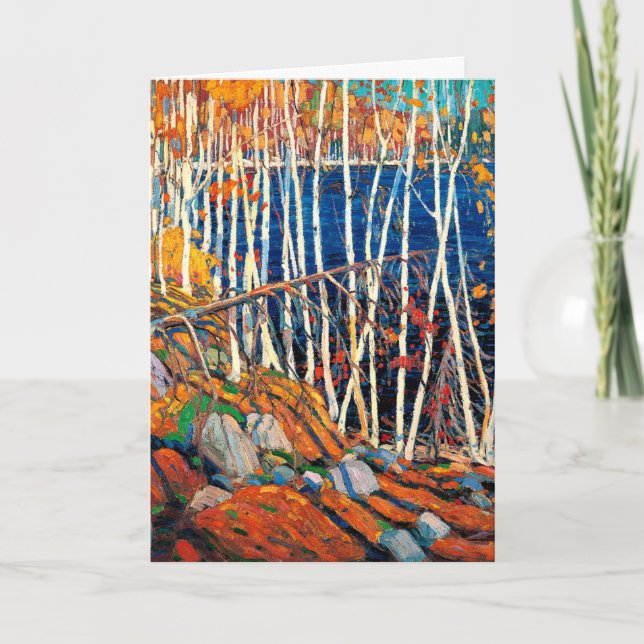 Cartão Thomson - Na Northland, pintura de arte (Frente)