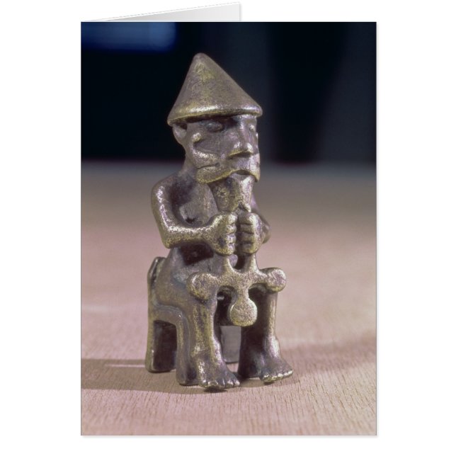 Cartão Thor com um martelo, estatuto encontrado na Islând (Frente)