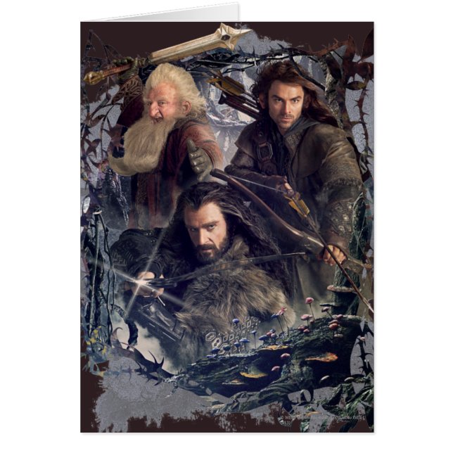 Cartão Thorin, Kili e Gráfico Balin (Frente)