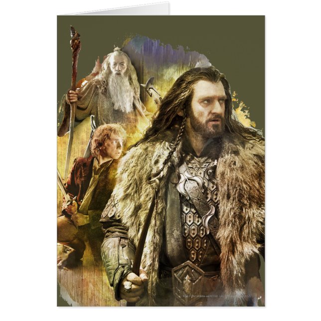 Cartão THORIN OAKENSHIELD™, BILBO BAGGINS™, Gandalf (Frente)