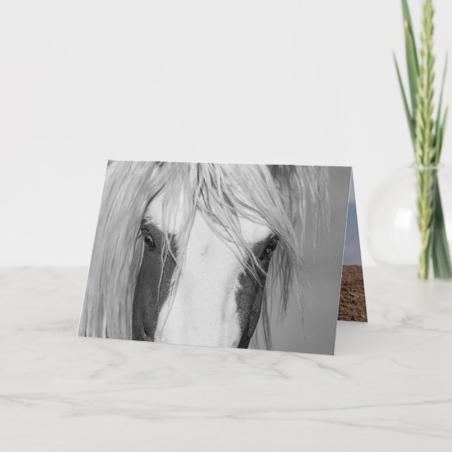 Cartão Thor's Eyes - Wild Horse Greeting Card (Frente)