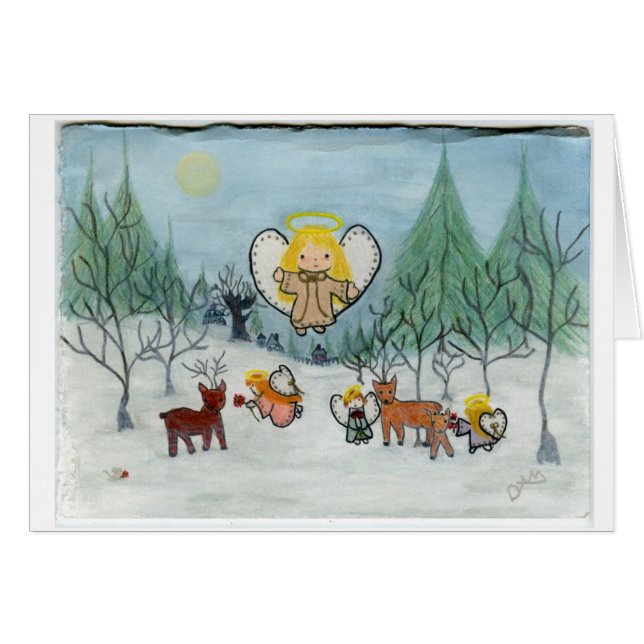 Cartão "Those 'Deer' Little Angels" (Frente Horizontal)