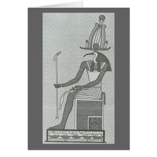 Cartão Thoth que senta-se em seu trono