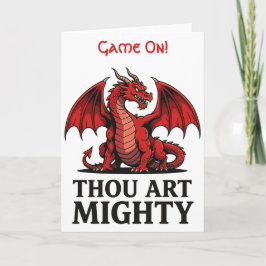 Cartão Thou Art Mighty Red Dragon