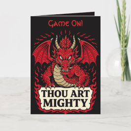 Cartão Thou Art Mighty Red Dragon Proclamation