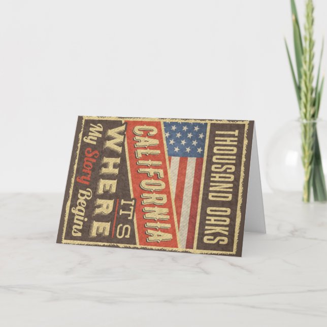 Cartão Thousand Oaks California (Frente)