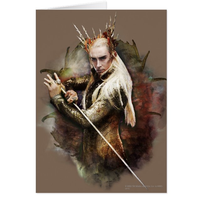 Cartão Thranduil com Espada (Frente)