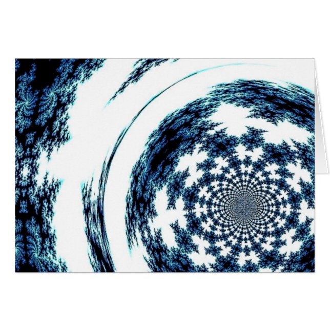 Cartão Thread de rotação azul (Frente horizontal)