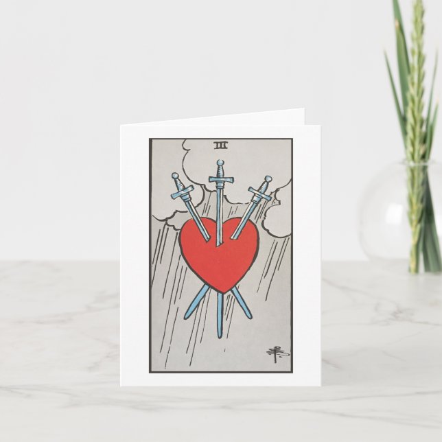 Cartão Three of swords blank card (Frente)