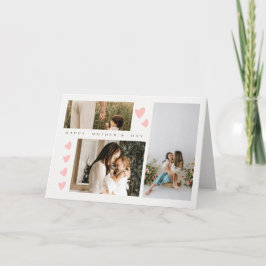 Cartão Three Photo Happy Mothers Day Greeting Card