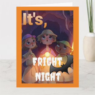 Cartão #ThreeHikerGangAndTheHauntedCave Halloween