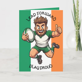 Cartão Thumbs Up to the Try Line Irish Rugby Joy