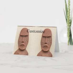 Cartão Thunder_Cove da Cabeça de Moai da Ilha páscoa