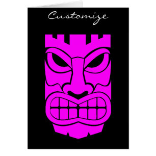 Cartão Thunder_Cove - Escultura Tiki Rosa