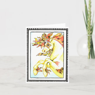 Cartão Thunder Horse - amarelo