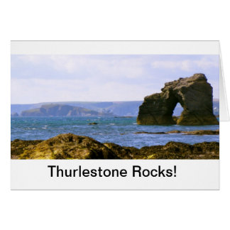 Cartão "Thurlestone Rocks!" Devon Gift
